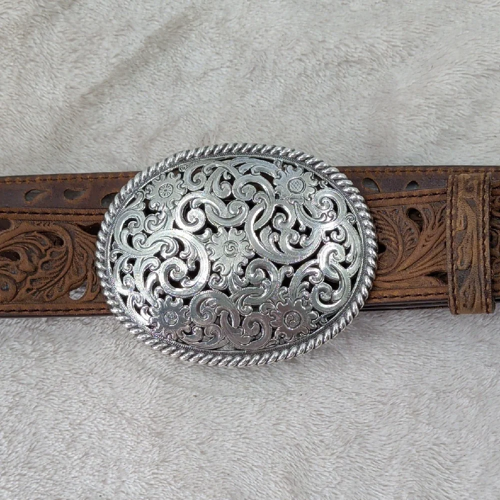 Tony Lama Pierced Filigree‎ Trophy Belt